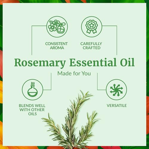 SVA Rosemary Essential Oil 4 Fl Oz with Dropper - Organic Herbal Aromatherapy