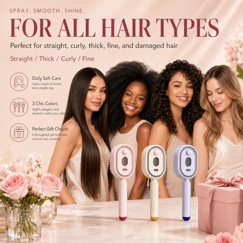 Electric Air Cushion Massage Spray Comb | Anti-Static Hair Brush