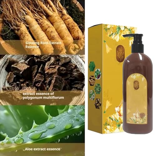 Plant-Based Hair Dye Shampoo - Long-Lasting Natural Black Gray Coverage