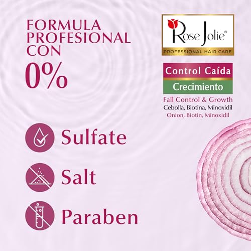 Rose Jolie Onion & Biotin Shampoo & Conditioner Set - Hair Fall Control, Sulfate & Paraben Free