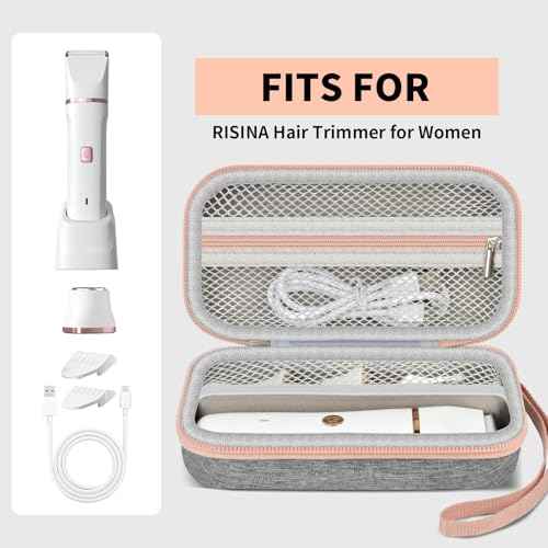 ALKOO Case for Risina Women's Bikini Trimmer & Electric Razors- Travel Holder for Pubic Hair Trimmer, Lady Shaver, Intimate Grooming Tools & Accessories, Storage- Blue (Box Only)