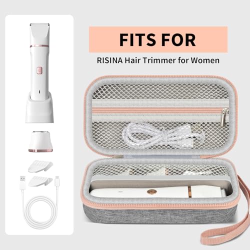 ALKOO Case for Risina Women's Bikini Trimmer & Electric Razors- Travel Holder for Pubic Hair Trimmer, Lady Shaver, Intimate Grooming Tools & Accessories, Storage- Blue (Box Only)