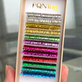 12 Colors Tinsel Lash Extensions 15mm D Curl Holographic