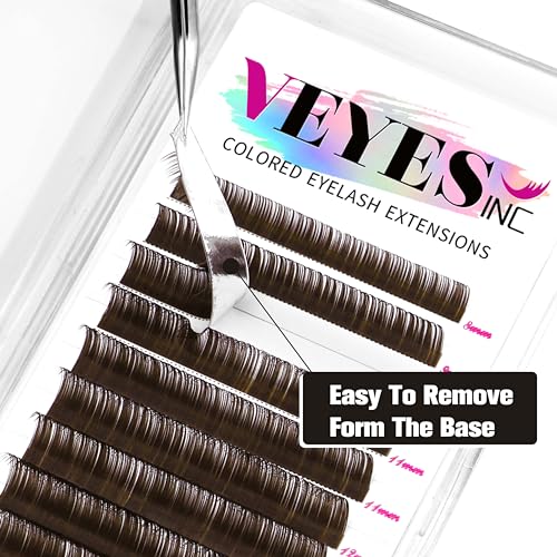 Dark Brown Lash Extensions 0.03mm CC Curl 8-16mm Mixed Length Tray