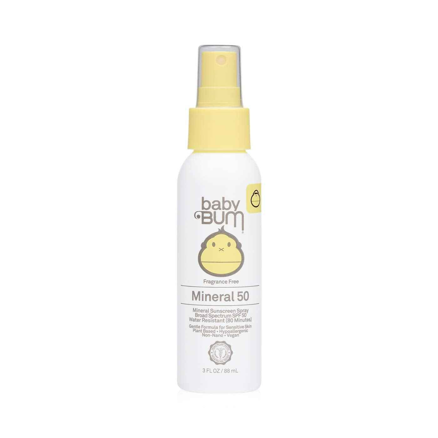 Sun Bum Baby Bum SPF 50 Sunscreen Spray | 3 FL OZ & Baby SPF 50 Sunscreen Stick, 0.45 Oz & m SPF 50 Sunscreen Lotion | Mineral UVA/UVB Face and Body Protection, 3 FL OZ