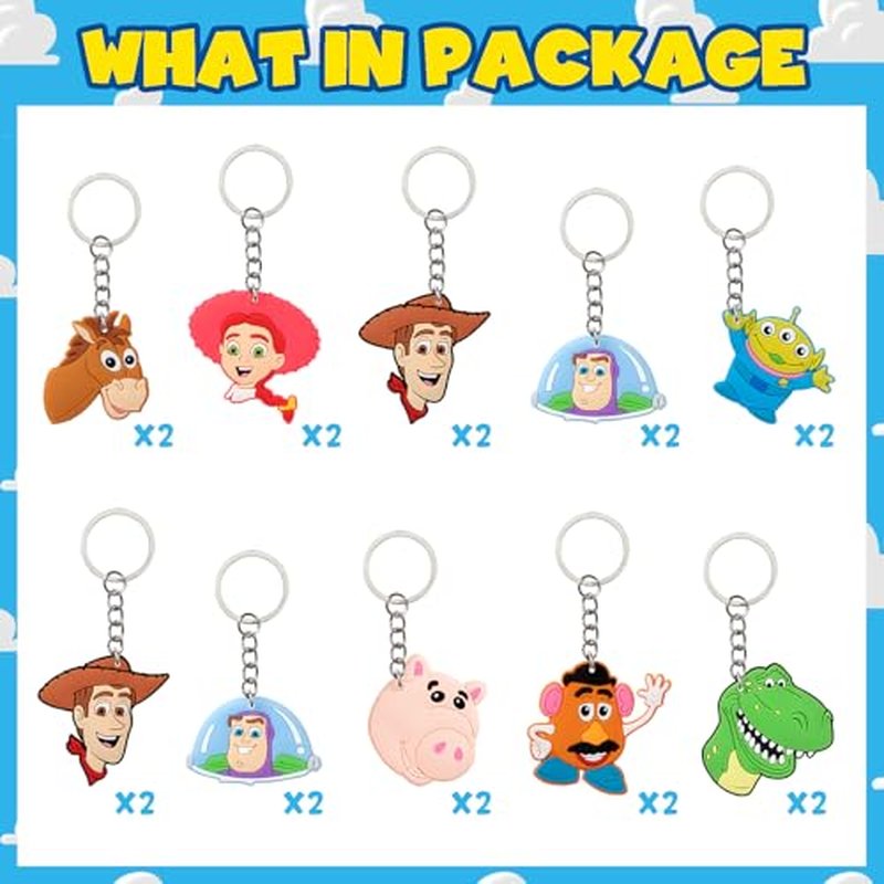 20-Piece Game Theme Keychains for Kids Birthday Party Favors