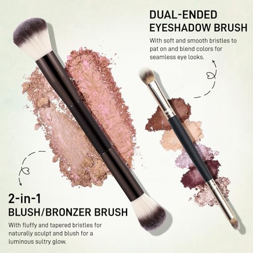 UCANBE Full Size Baked Makeup Palette with Eyeshadow, Blush & Brushes