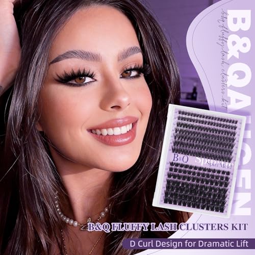 B&Q SpireMeld Lash Clusters - 280 Pcs Fluffy Manga Eye Lashes