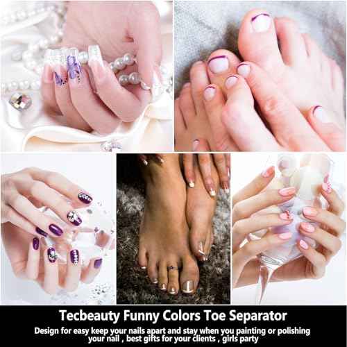 Toe Separators Set - 52 Pieces Premium Pedicure Tool, Spa Party Salon Polishing Separator (Black)
