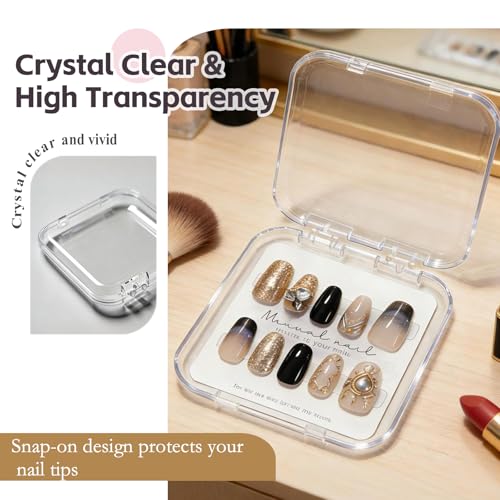 20 Pack Press-On Nail Boxes with Cards & Adhesive Tape
