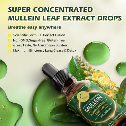 GPGP GreenPeople Mullein & Elderberry Lung Support Liquid Drops 2 Fl Oz - Natural, Vegan