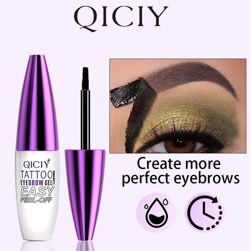 Brown Tattoo Eyebrow Gel Peel Off - 5 Day Waterproof