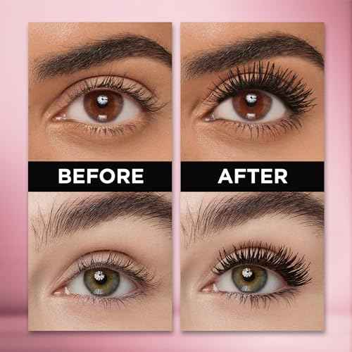 L'Oreal Paris Voluminous Makeup Lash Paradise Mascara, Voluptuous Volume, Intense Length, Feathery Soft Full Lashes, No Flaking, No Smudging, No Clumping, Blackest Black, 0.28 Fl Oz (Pack of 1)