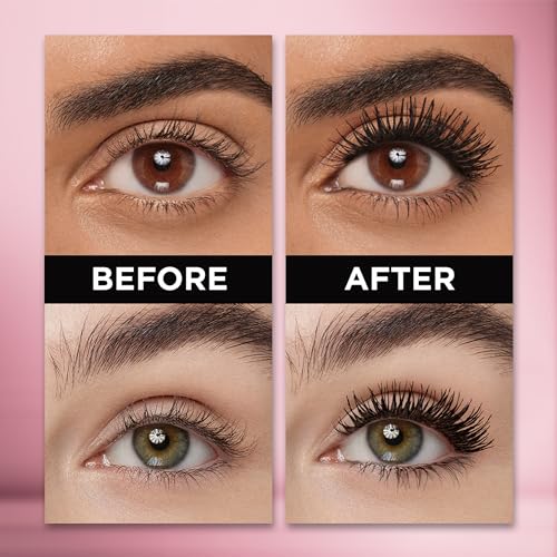 L’Oréal Paris Voluminous Makeup Lash Paradise Mascara, Voluptuous Volume, Intense Length, Feathery Soft Full Lashes, No Flaking, No Smudging, No Clumping, Blackest Black, 1 Count