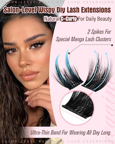 Cat Eye Lash Clusters 10-18MM Wispy C-Curly Anime Eyelashes