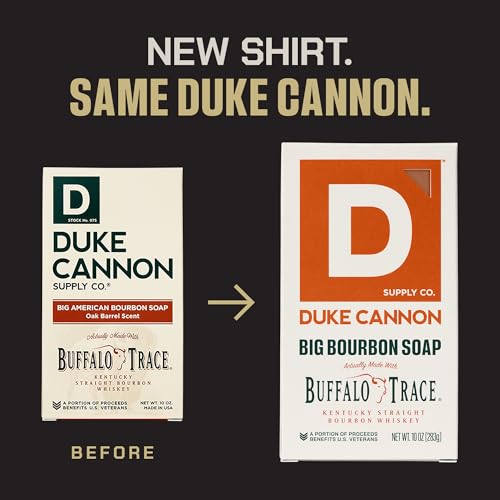 Duke Cannon Supply Co. Extra Large Bar Soap Bundle - Men's Natural Bar Soap With Masculine Scents - Big American Bourbon USA-made soap - All Skin Types - Big Brick of Soap - Bourbon,10 oz (4 Pack)