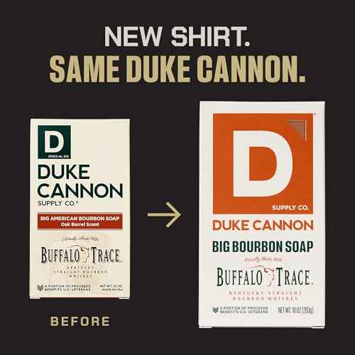 Duke Cannon Supply Co. Extra Large Bar Soap - Men's Natural Bar Soap With A Masculine Scent - Big American Bourbon Scented - All Skin Types - Hydrating Big Brick of Soap - Bourbon,10 oz