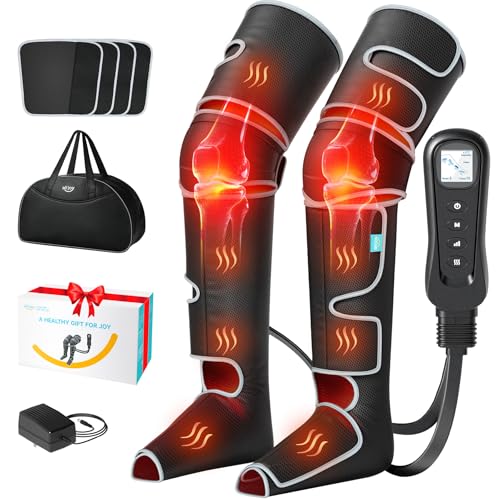 ALLJOY Leg Massager with Heat and Compression for Pain Relief