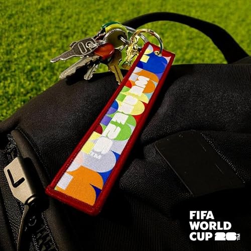 FIFA World Cup 2026 Embroidered Keychain with 3D Trophy