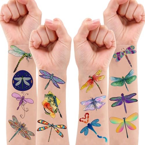 Dragonfly Temporary Tattoos for Kids - 10 Sheets, 100 PCS