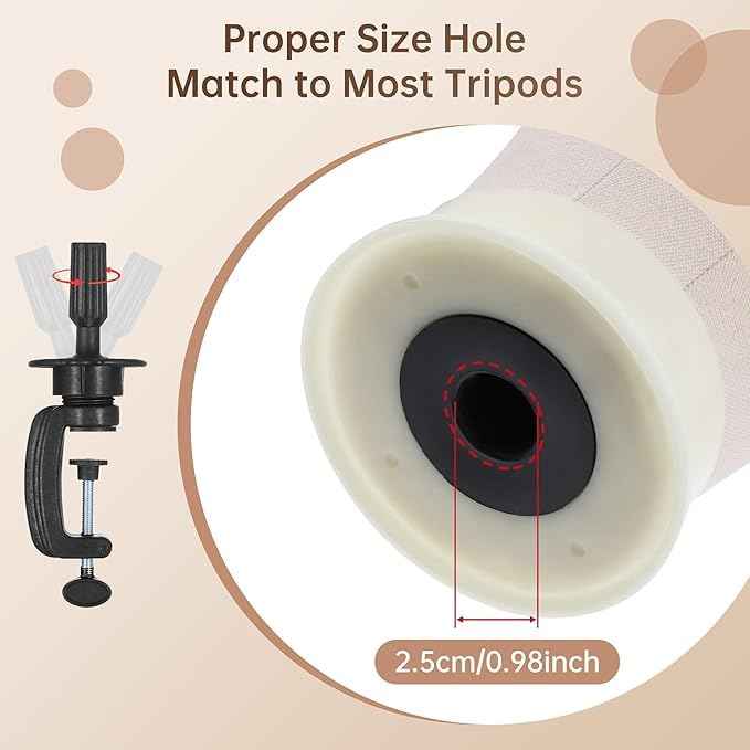 HYOUJIN Heavy Duty Wig Stand with Mannequin Head,Heavy Wig Stand Tripod Metal Adjustable Holder for Mannequin Head,Canvas Block Head with Wig Caps,T-PIN,C Needles,Clips,Carrying Bag, Rattail Comb(19.5"- 51.6")