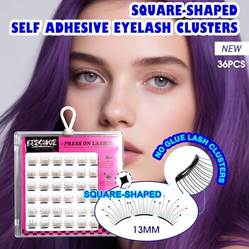 Self-Adhesive Eyelash Clusters - Soft Faux Mink, No Glue Needed