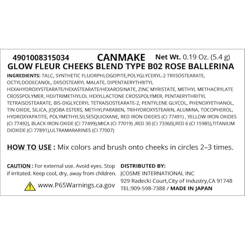 CANMAKE Glow Fleur Cheeks B02 Rose Ballerina Blush Palette