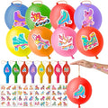 72-Piece Retro Party Favors Set - 48 Tattoos & 24 Punch Balloons