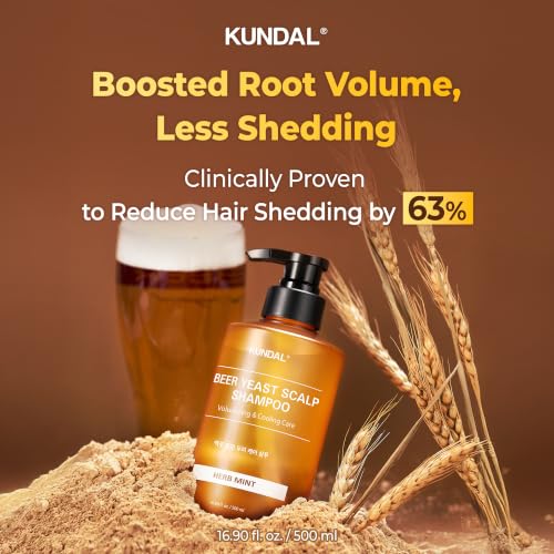 KUNDAL Herb Mint Scalp Shampoo - Hair Shedding Control, 16.9 fl oz