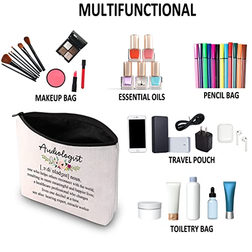 G2TUP Audiologist Thank You Gift Audiologist Definition Makeup Bag Audiology Cosmetic Bag Ear Doctor Gift Audiology St-udent Graduation Gift Zipper Travel Bag (Audiologist Definition)