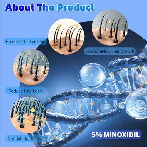 Minoxidil for Men and Women Hair Growth: 5% Minoxidil Spray Hair Regrowth Treatment Serum Stop Hair Thinning and Hair Loss For Stronger Thicker Longer Hair