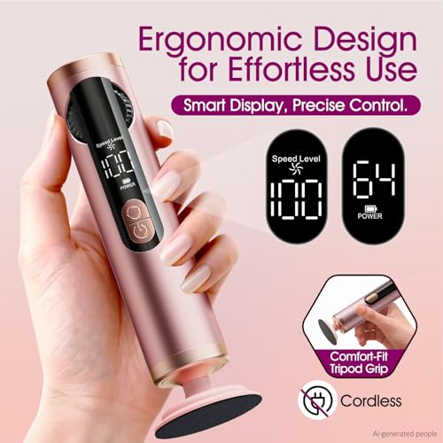 Bicboz Electric Foot Callus Remover - Rechargeable Pedicure File & 40 Discs