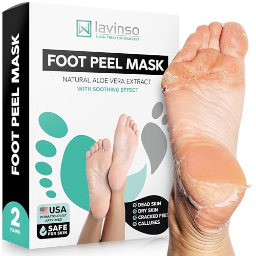 Lavinso Foot Peel Mask 2-Pack – Exfoliating Callus & Dead Skin Remover