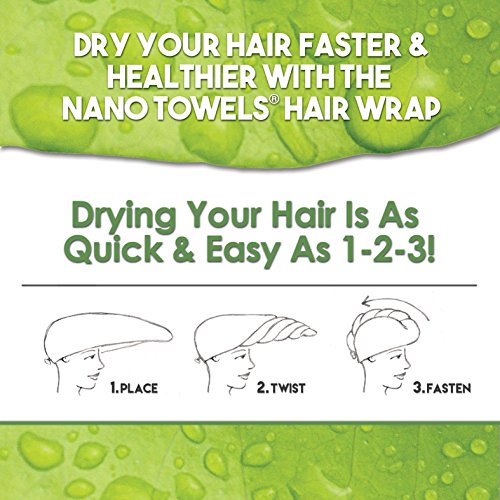 Nano Towels Hair Drying Wrap - Fast Dry, Anti-Frizz