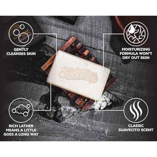 Suavecito Body & Hand Soap Bars Moisturizing With Masculine Original Fragrance 6 oz 6 Pack