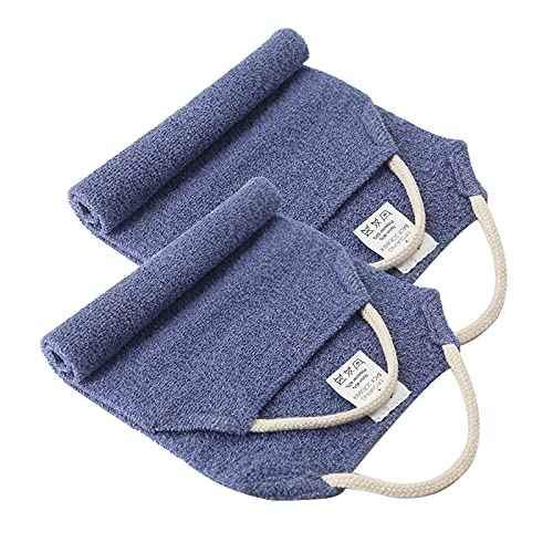 Evridwear Exfoliating Back Scrubber for Shower - Double-Sided Body Scrubber with Handles, Deep Clean, Massage & Exfoliate Back Washer for Men & Women, Invigorates Skin & Circulation