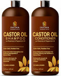 Castor Oil Shampoo & Conditioner Set for Hair Growth - 16 fl oz