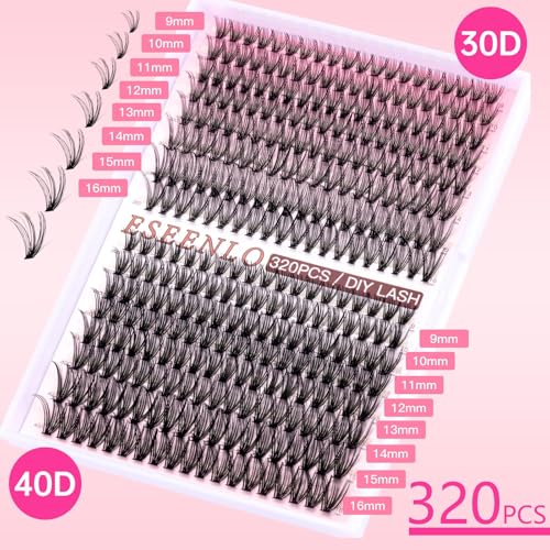 DIY Lash Extension Kit 320pcs 9-16mm Clusters with Bond