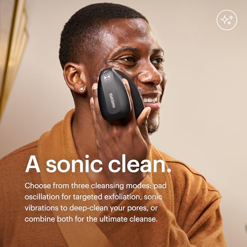 MANSCAPED Face Buffer PRO - Electric Sonic Silicone Face Scrubber for Men