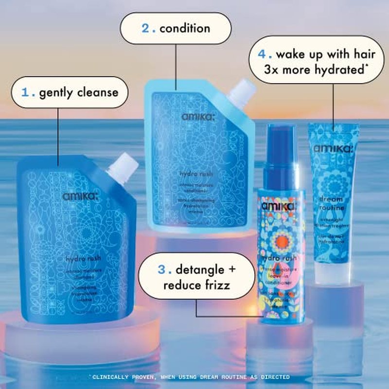 Amika Hydro Dream Hair Routine Trial Set for Intense Moisture