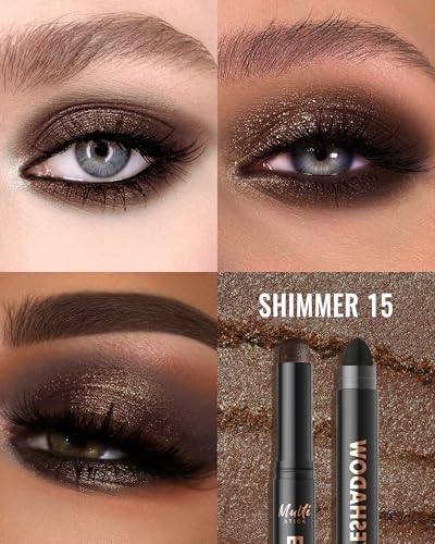 Bronze Shimmer Eyeshadow Stick with Built-In Blender