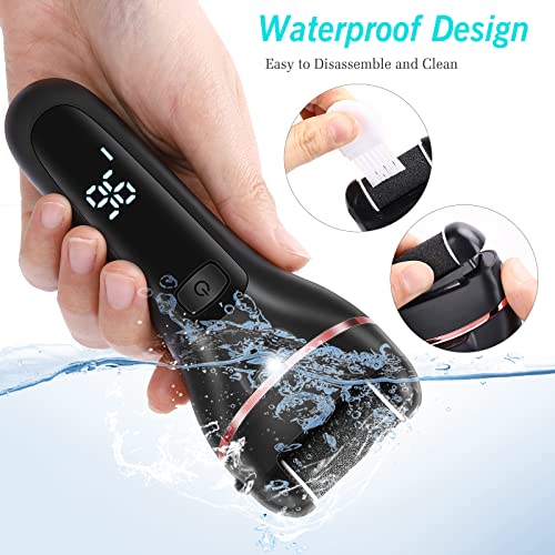 Electric Callus Remover for Feet with LED & 3 Roller Heads