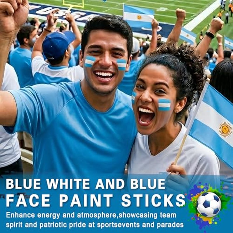 Argentina Face Paint Stick - 3-in-1 Sports Makeup for Events
