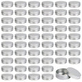 Moretoes 60 Pack 2oz Aluminum Tins with Screw Lids