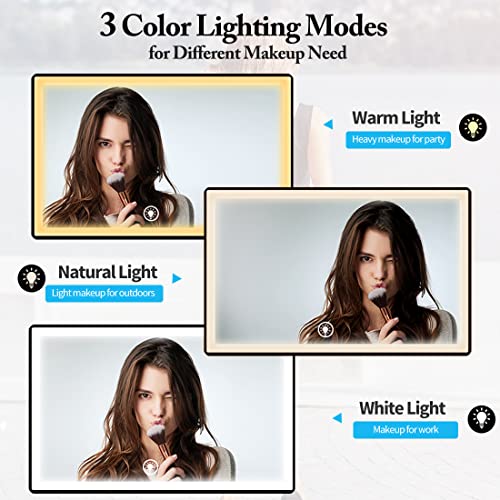 5-Way Mirror with LED Light | 360° Barber & Makeup Mirror