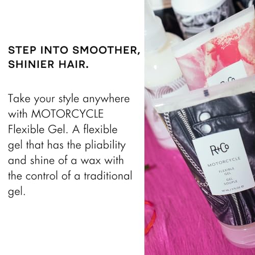 R+Co Motorcycle Flexible Gel |Hybrid Styling Gel with the Flexibility and Shine of a Wax | Heat Protective & Volumizing|Sulfate-Free, Vegan & Cruelty-Free. 5 oz (Pack of 2)