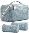 Travel Makeup Bag Set - 3 Pc Large Capacity Cosmetic Organizer