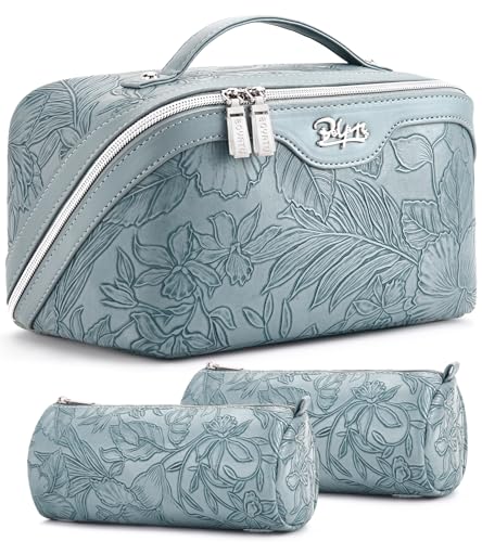 Travel Makeup Bag Set - 3 Pc Large Capacity Cosmetic Organizer