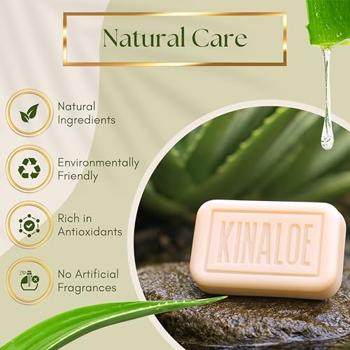 Aloe Vera Soap Bar ? Natural Moisturizing Cleanser for Face and Body, Soothes Irritated Skin, Helps Relieve Sunburn, Hydrates and Softens (1 Pack)