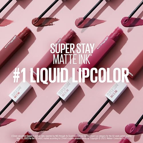 Maybelline Super Stay Matte Ink Liquid Lipstick Makeup, Long Lasting High Impact Color, Up to 16H Wear, Inspirer, Light Mauve Pink, 1 Count